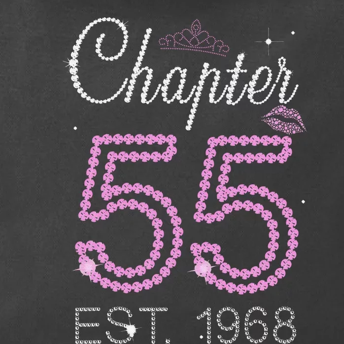 Chapter 55 Years Est 1968 55th Birthday For Womens Zip Tote Bag