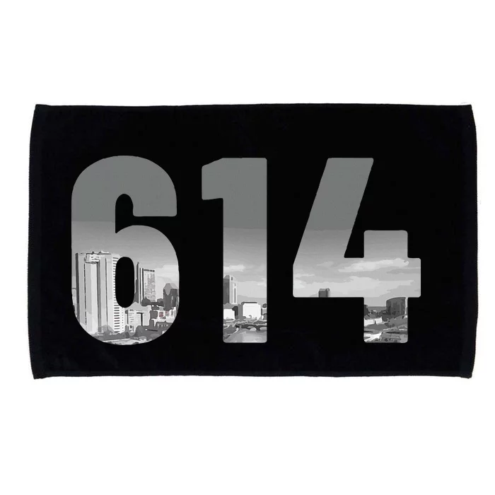 Columbus 614 Area Code Skyline Ohio Vintage Microfiber Hand Towel