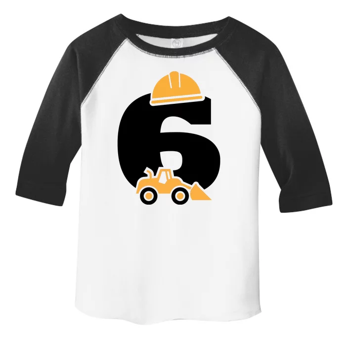 6th Birthday Construction Gift For Birthday Boy Toddler Fine Jersey T-Shirt