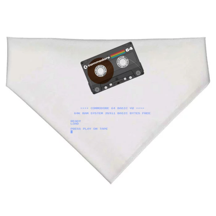 Commodore 64 Cassette Tape Loading... USA-Made Doggie Bandana