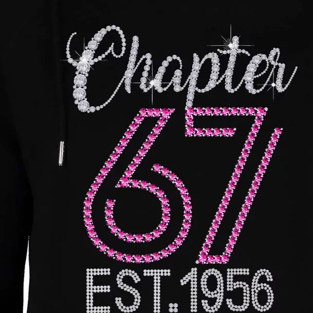 Chapter 67 EST 1956 67th Birthday Gift For Womens Womens Funnel Neck Pullover Hood