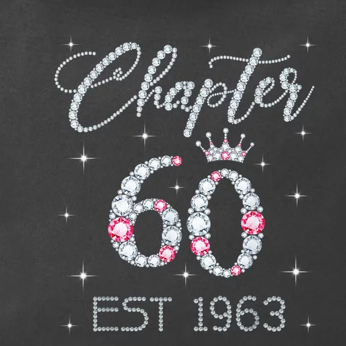 Chapter 60 EST 1963 60Th Birthday Tee Gift For Wo Ladies Zip Tote Bag