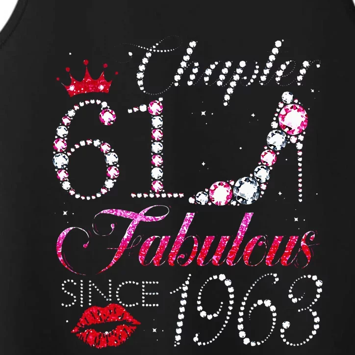 Chapter 61 Fabulous Since 1963 61st Birthday Gift Performance Tank