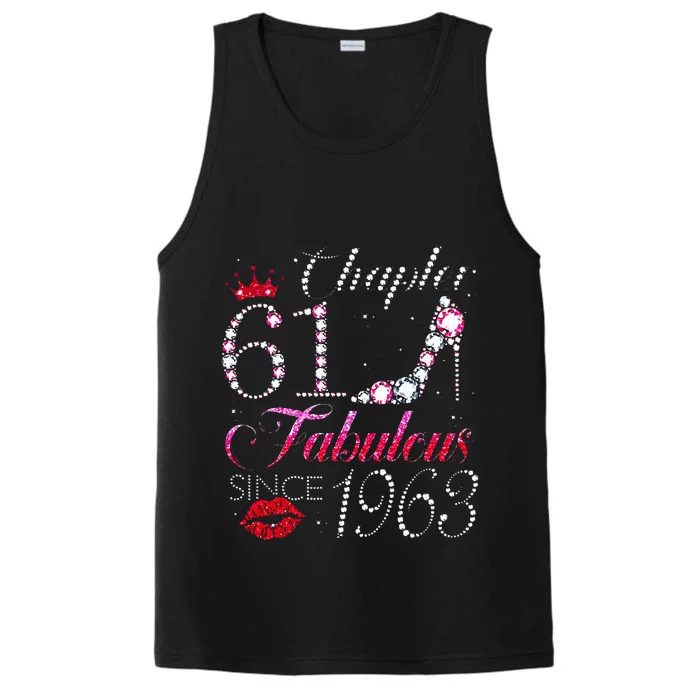 Chapter 61 Fabulous Since 1963 61st Birthday Gift Performance Tank