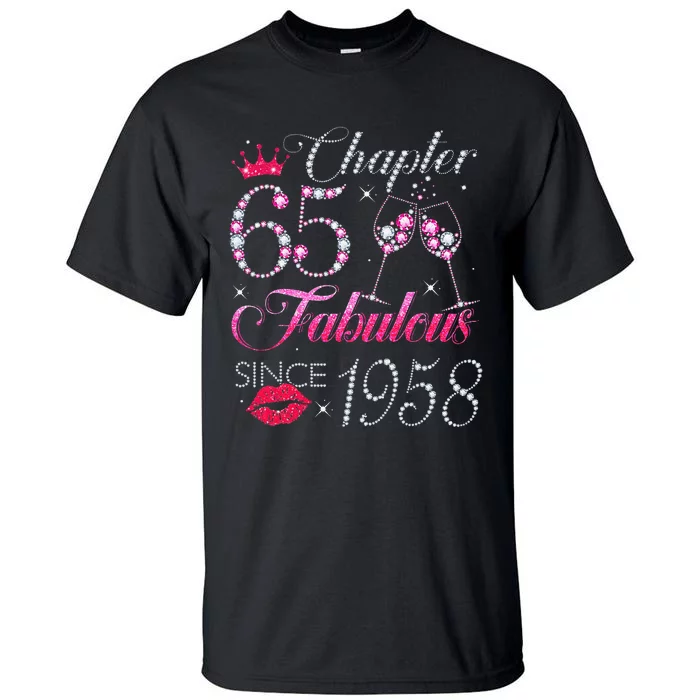 Chapter 65 Fabulous Since 1958 65Th Birthday Gift For Women Tall T-Shirt