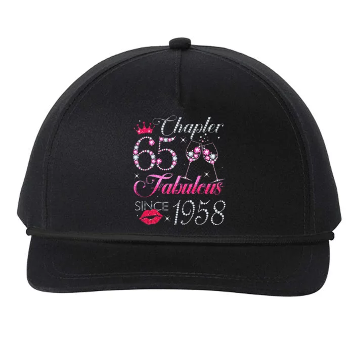 Chapter 65 Fabulous Since 1958 65Th Birthday Gift For Women Snapback Five-Panel Rope Hat