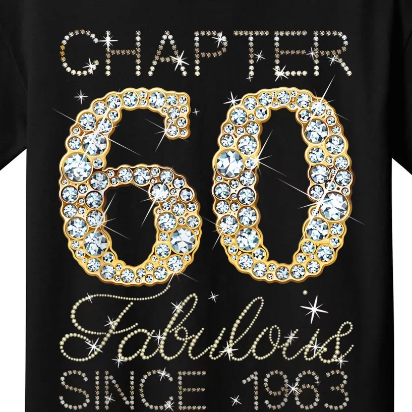 Chapter 60 Fabulous Since 1963 60th Birthday Queen Diamond Kids T-Shirt