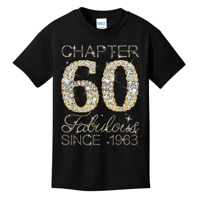 Chapter 60 Fabulous Since 1963 60th Birthday Queen Diamond Kids T-Shirt