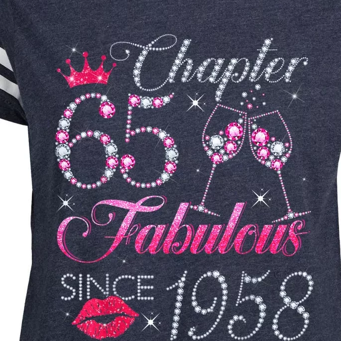 Chapter 65 Fabulous Since 1958 65Th Birthday Present Gift For Wo Enza Ladies Jersey Football T-Shirt