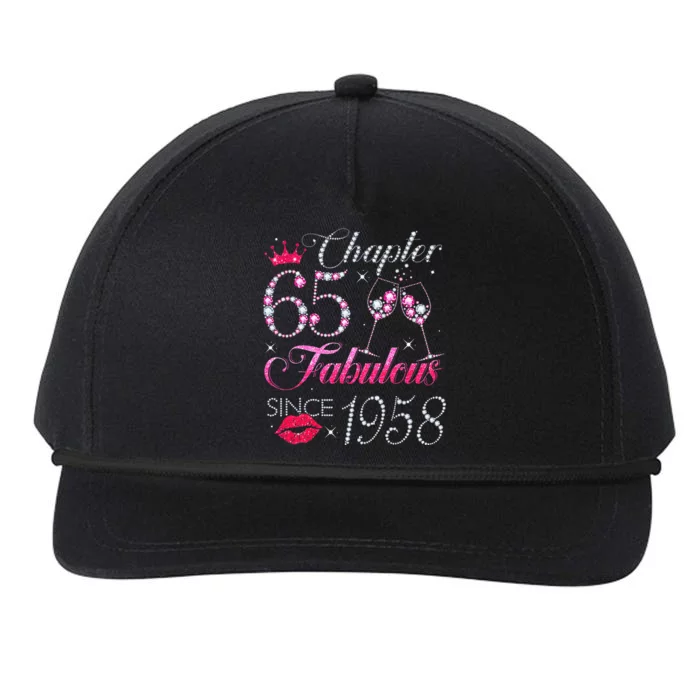 Chapter 65 Fabulous Since 1958 65Th Birthday Gift Snapback Five-Panel Rope Hat