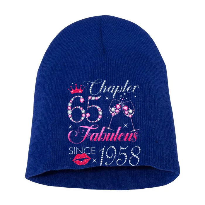 Chapter 65 Fabulous Since 1958 65Th Birthday Gift Short Acrylic Beanie