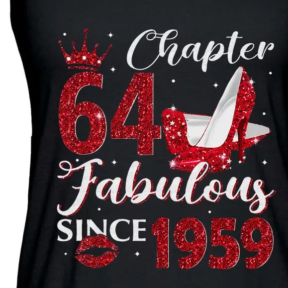 Chapter 64 Fabulous Since 1959 64Th Birthday Gift For Women Ladies Essential Flowy Tank