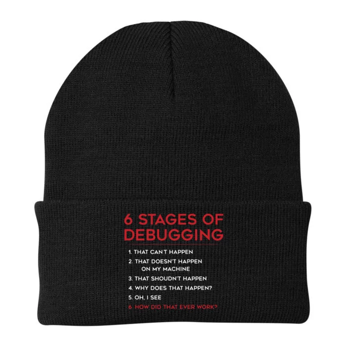 Coding 6 Stages Of Debugging Bug Computer Programmer Knit Cap Winter Beanie