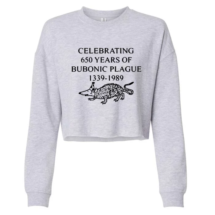 Celebrating 650 Years Of Bubonic Plague Cropped Pullover Crew