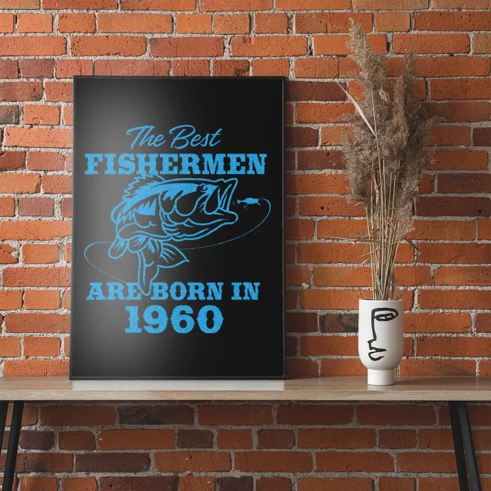 Cute 63 Year Old Fisherman Fishing 1960 63rd Birthday Poster