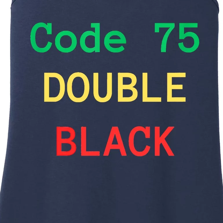 Code 75 Double Black Ladies Essential Tank