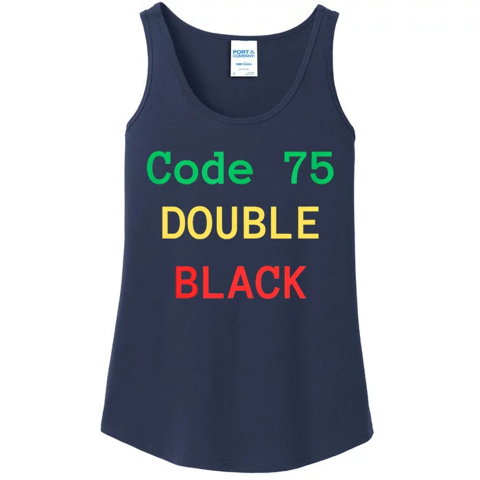 Code 75 Double Black Ladies Essential Tank