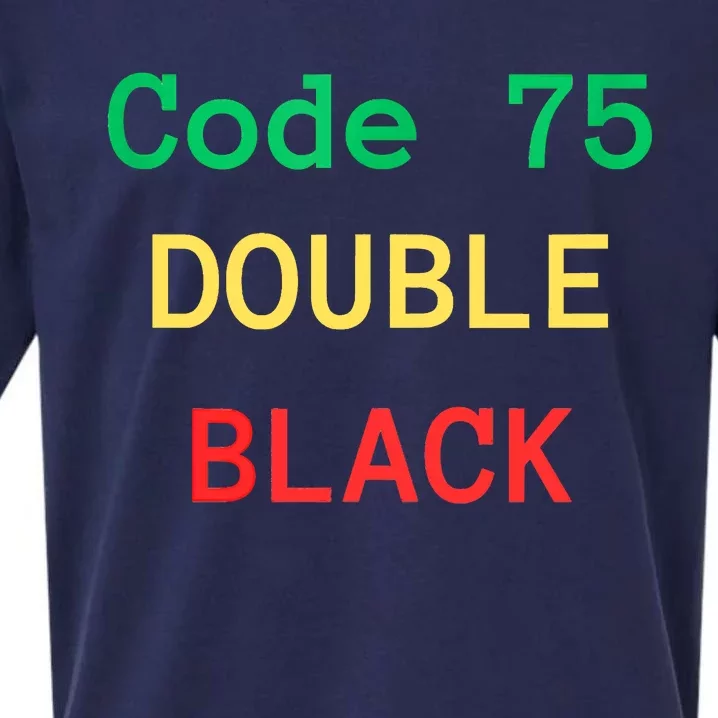 Code 75 Double Black Sueded Cloud Jersey T-Shirt