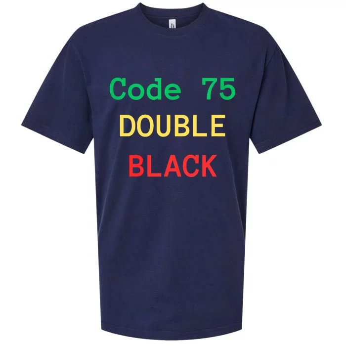 Code 75 Double Black Sueded Cloud Jersey T-Shirt