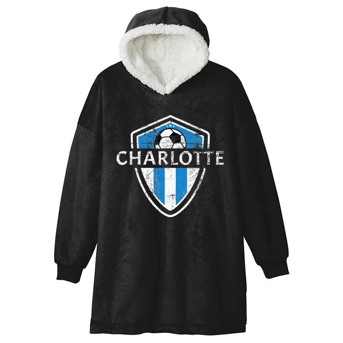 Charlotte 704 Jersey Fan Badge Hooded Wearable Blanket