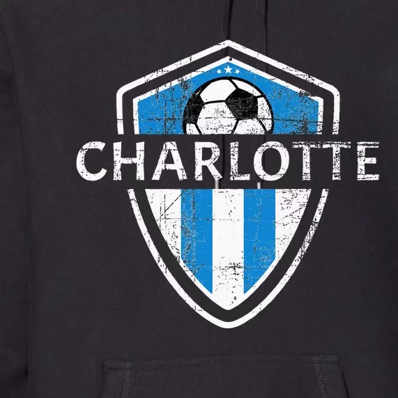 Charlotte 704 Jersey Fan Badge Premium Hoodie