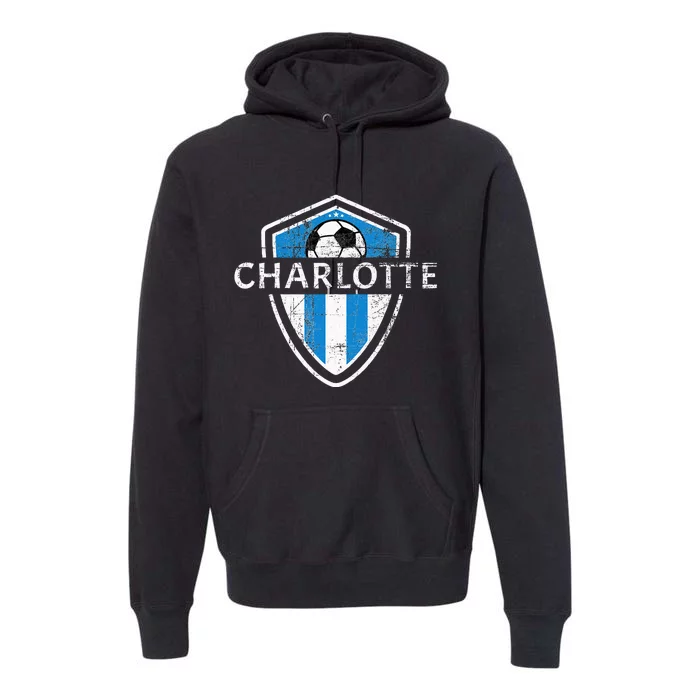 Charlotte 704 Jersey Fan Badge Premium Hoodie