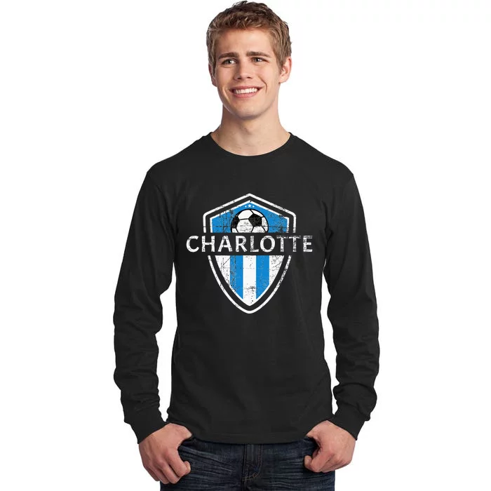 Charlotte 704 Jersey Fan Badge Tall Long Sleeve T-Shirt