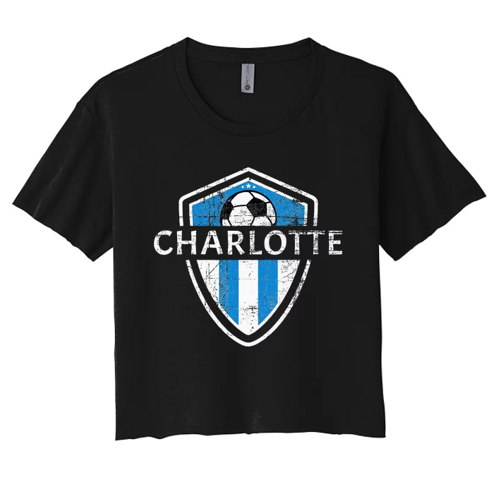 Charlotte 704 Jersey Fan Badge Women's Crop Top Tee