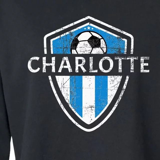 Charlotte 704 Jersey Fan Badge Cropped Pullover Crew