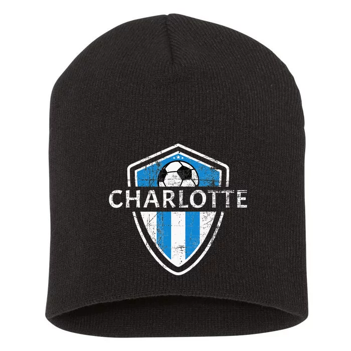 Charlotte 704 Jersey Fan Badge Short Acrylic Beanie