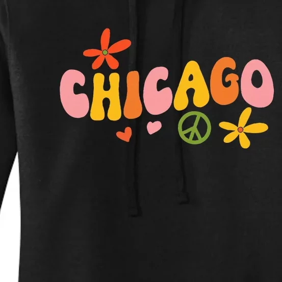 Chicago 70s Retro Hippie Women's Pullover Hoodie