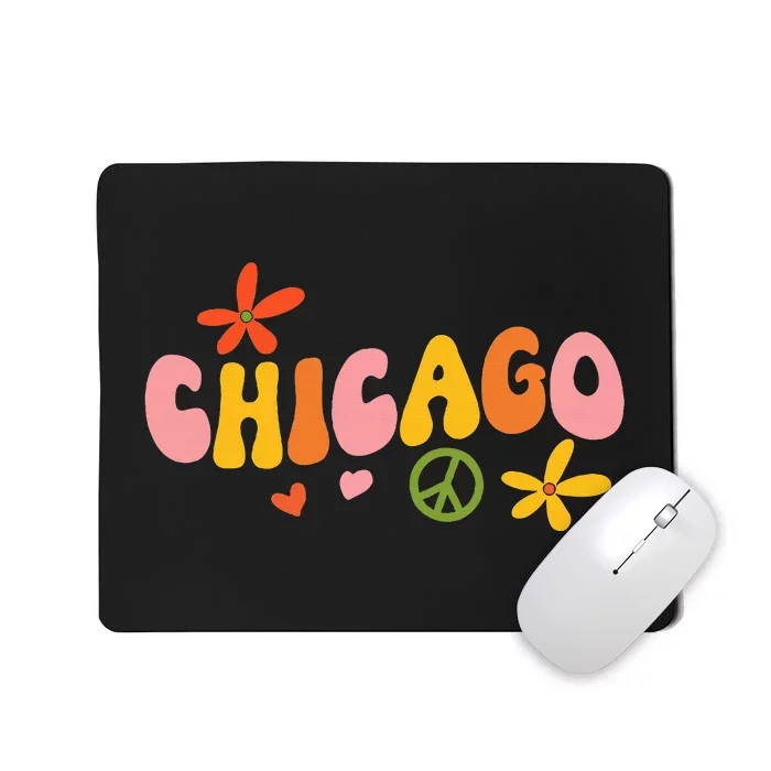 Chicago 70s Retro Hippie Mousepad