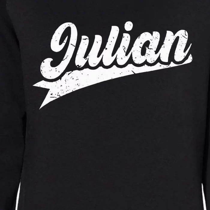 Classic 70s Retro Name Julian Womens California Wash Sweatshirt