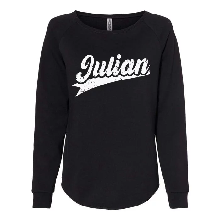 Classic 70s Retro Name Julian Womens California Wash Sweatshirt