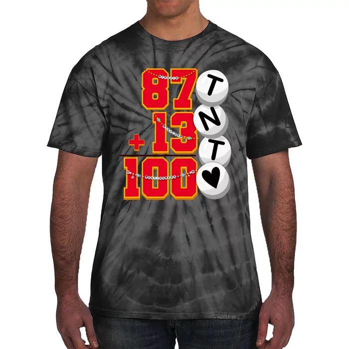 Cute 87 + 13 = 100 Days Of School Taylor 100th Day Of School Tie-Dye T-Shirt