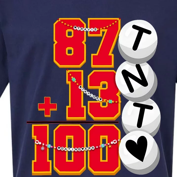 Cute 87 + 13 = 100 Days Of School Taylor 100th Day Of School Sueded Cloud Jersey T-Shirt