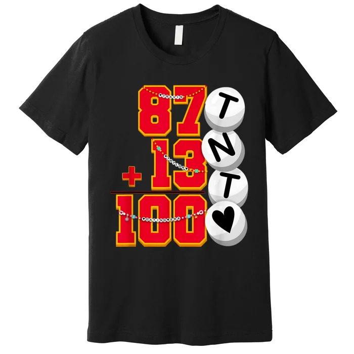 Cute 87 + 13 = 100 Days Of School Taylor 100th Day Of School Premium T-Shirt