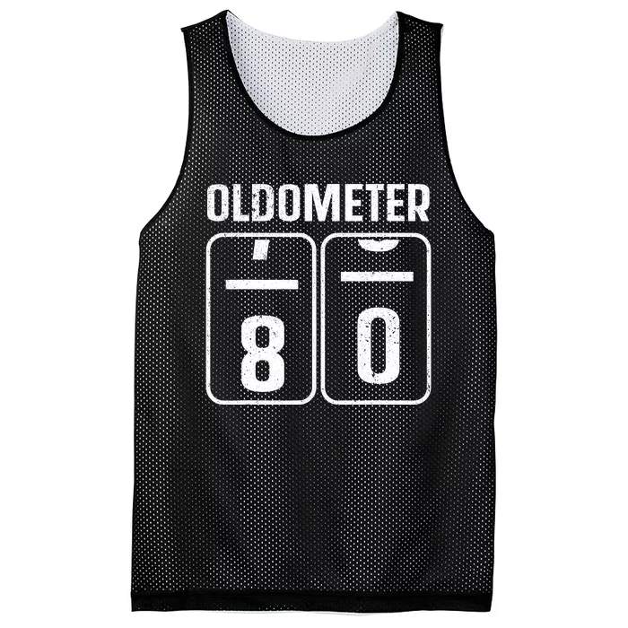 Cool 80th Birthday Art 80th Birthday Gag Joke Mesh Reversible Basketball Jersey Tank