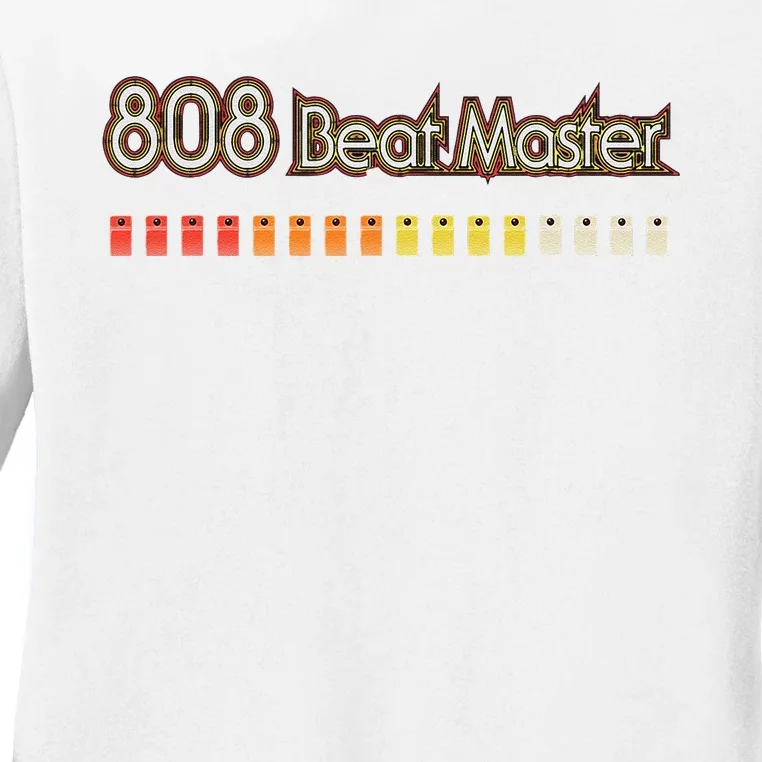 Classic 808 Drum Machine Beat Master Ladies Long Sleeve Shirt