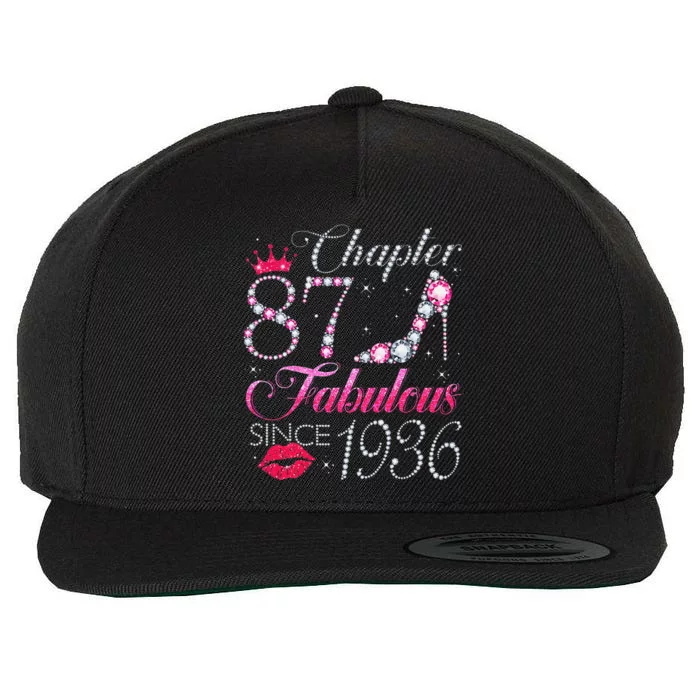 Chapter 87 Fabulous Since 1936 87Th Birthday Gift For Women Wool Snapback Cap