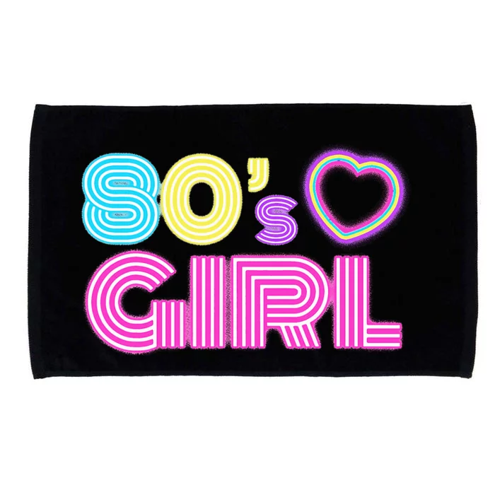 Cool 80s Girl For Women Mom 1980S Birthday Microfiber Hand Towel