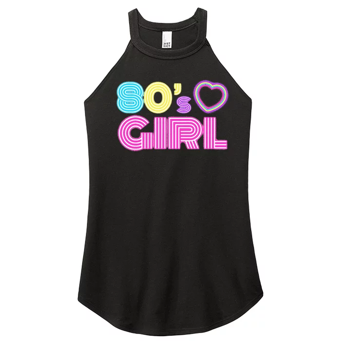 Cool 80s Girl For Women Mom 1980S Birthday Women’s Perfect Tri Rocker Tank