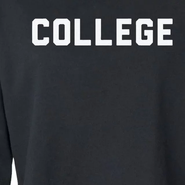 College 80s Party House Movie Classic College Cropped Pullover Crew