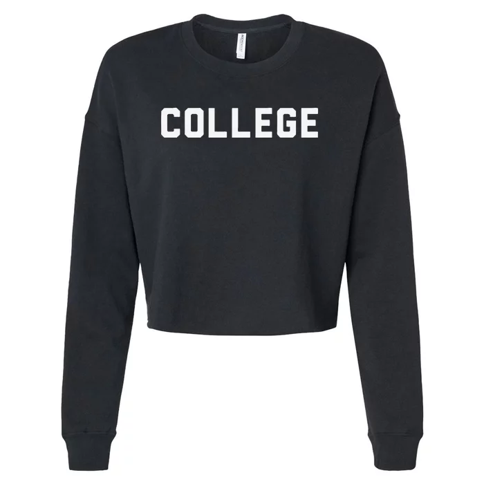 College 80s Party House Movie Classic College Cropped Pullover Crew