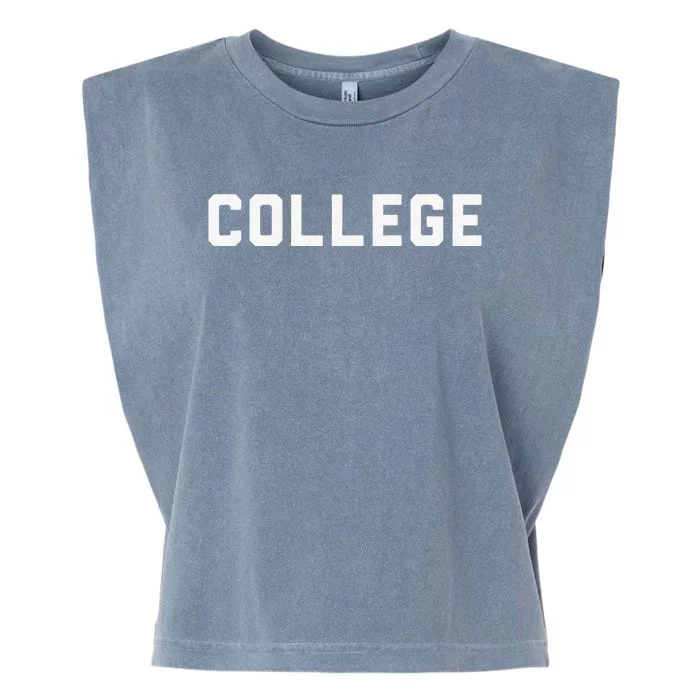 College 80s Party House Movie Classic College Garment-Dyed Women's Muscle Tee