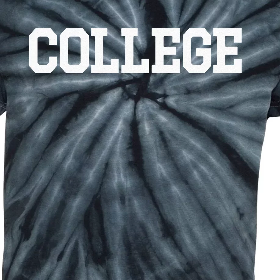 College 80s Party Animal Retro Kids Tie-Dye T-Shirt