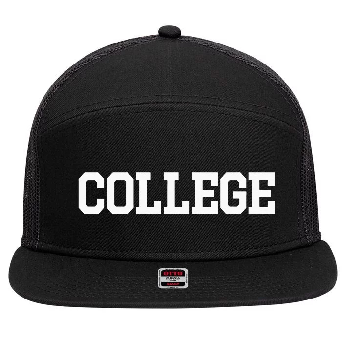 College 80s Party Animal Retro 7 Panel Mesh Trucker Snapback Hat