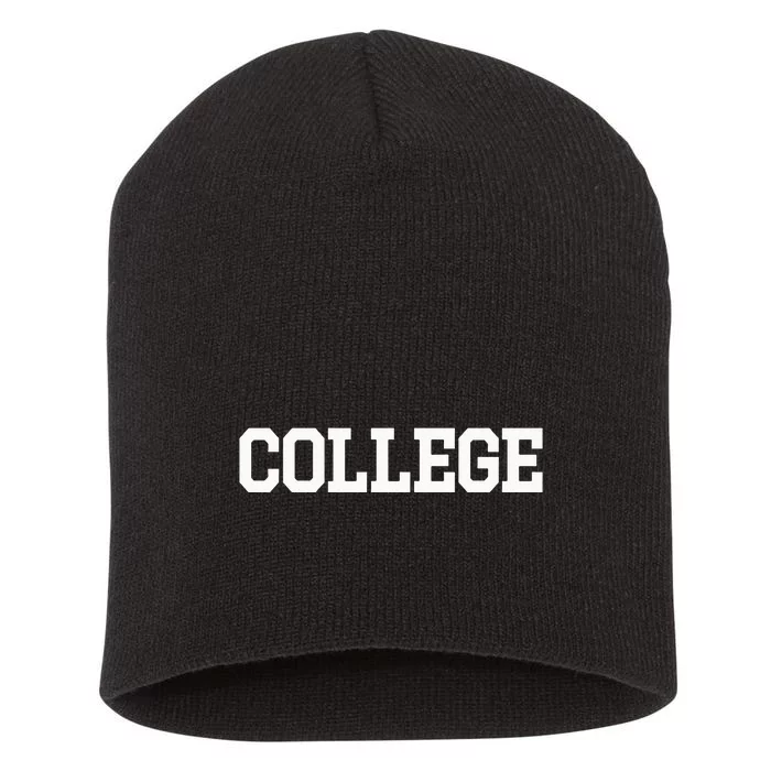 College 80s Party Animal Retro Short Acrylic Beanie