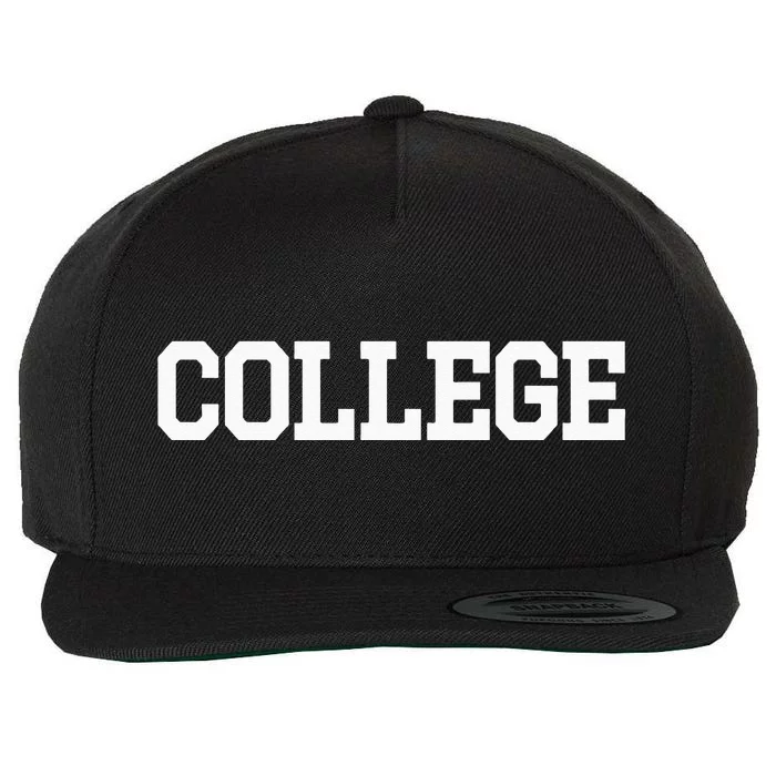 College 80s Party Animal Retro Wool Snapback Cap