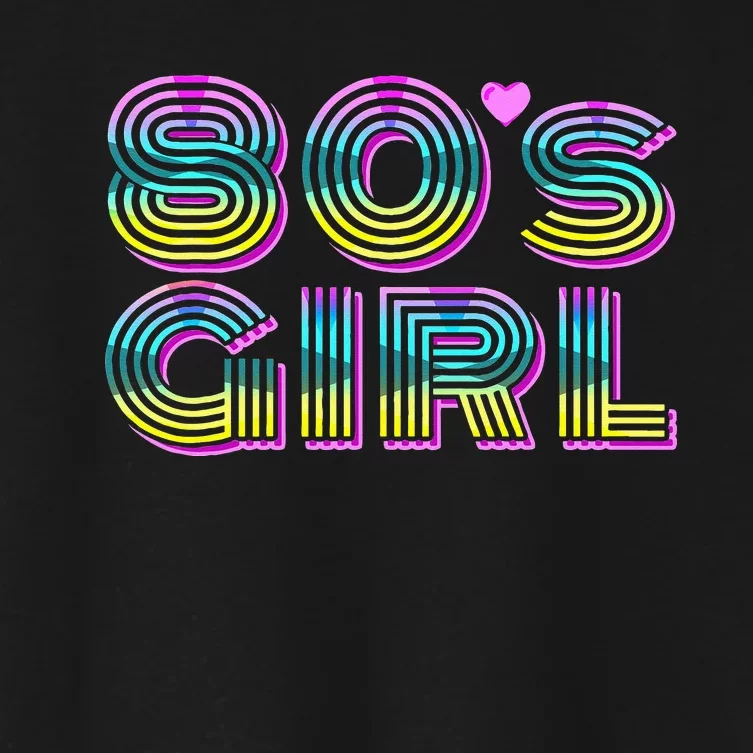 Cool 80's Retro Fashion Throwback Culture Party Lover Women's Crop Top Tee